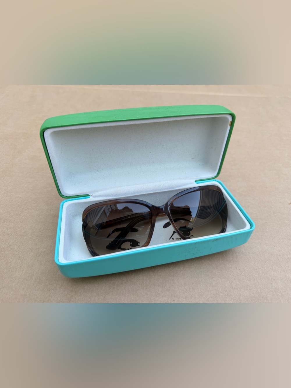 Vintage Kate Spade Mollie/S Oversized Brown Sunglasses with Original Case